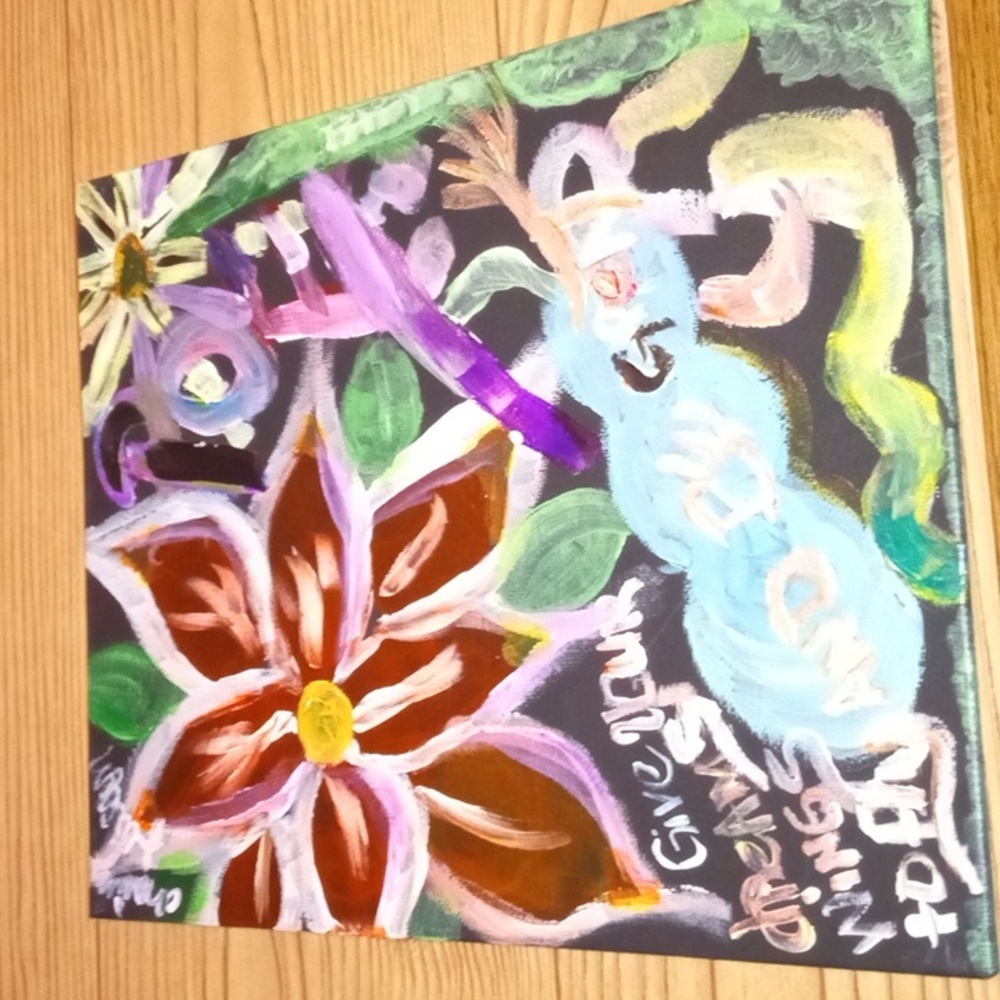 A painting done by me floral and poetry